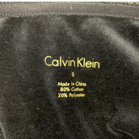 CALVIN KLEIN Velour Full Zip Sweatshirt - Picture 4 of 4